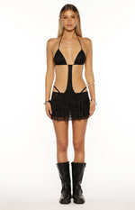 Zeke Black Cut Out Bikini Mini Dress Image