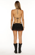 Zeke Black Cut Out Bikini Mini Dress Image