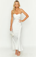 Abbie White Maxi Formal Dress