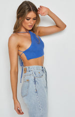 Aleya Crochet Top Blue Image