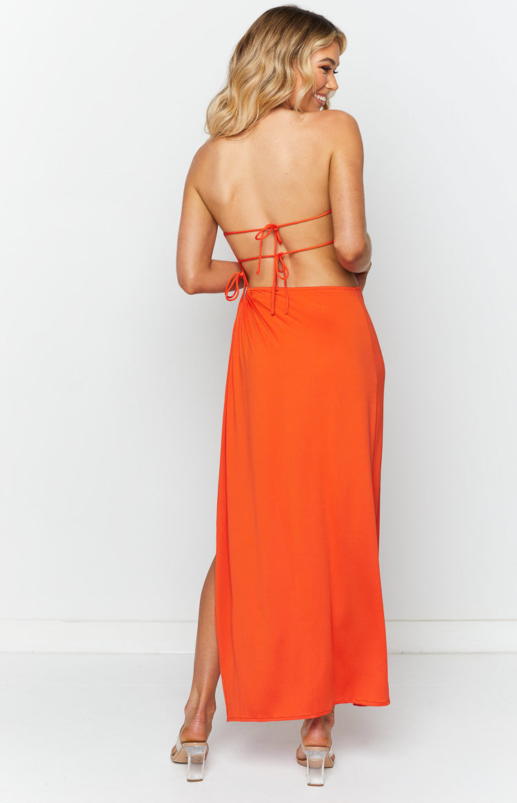 Annika Butterscotch Side Split Maxi Dress Image