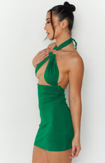 Armelle Green Halter Neck Mini Dress Image