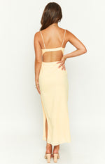 Asha Cream Twist Midi Dress Image
