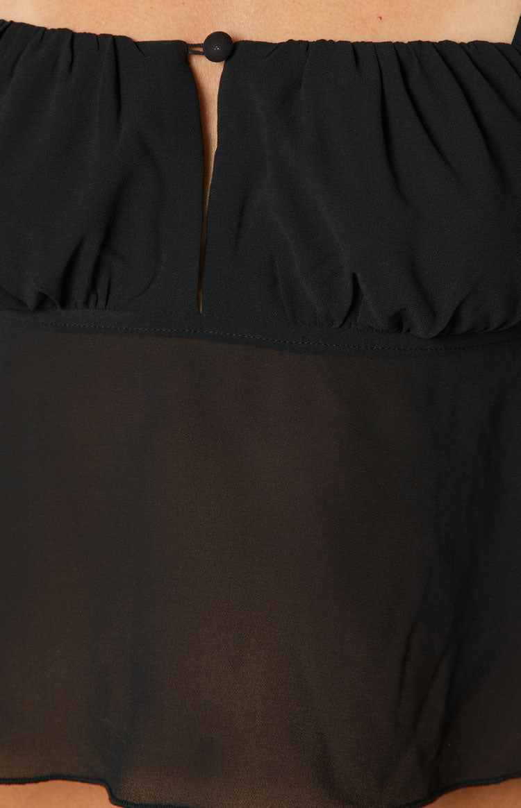 Bree Black Chiffon Camisole Image