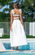 Cosmos Maxi Skirt White Image