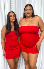 Carminia Red Mini Dress Image