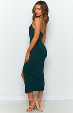 Cecilia Bodycon Midi Dress Emerald Image