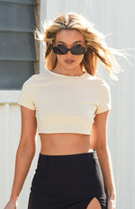 Chantal Sand Cropped Tee Image