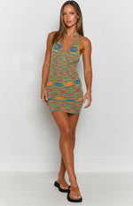 Elaina Halter Mini Dress Multi Image