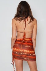 Elysha Halter Mini Dress Red Image