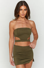 Emerson Green Strapless Crop Top Image