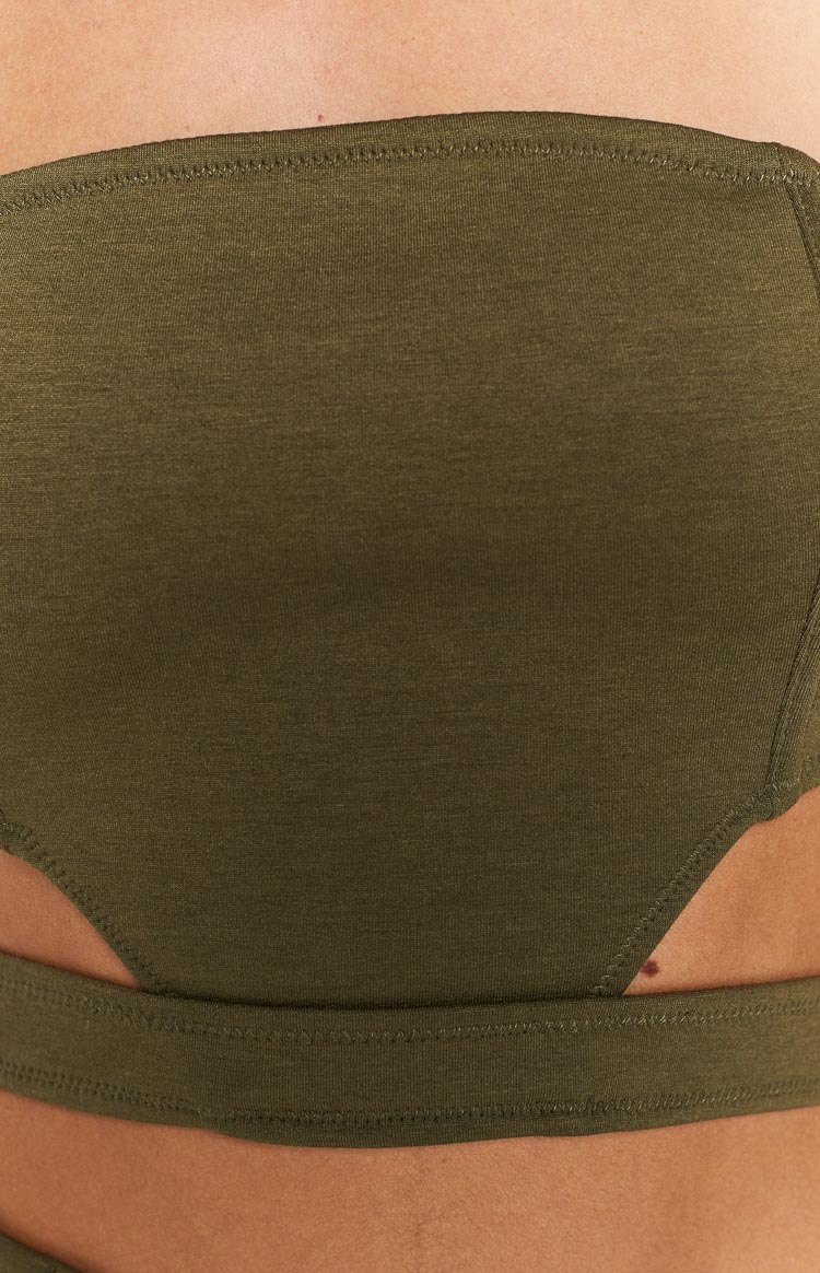 Emerson Green Strapless Crop Top Image