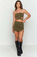 Emerson Green Strapless Crop Top Image