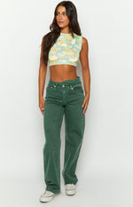 Flower Fields White Floral Knit Top Image