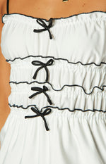 It Girl White Bow Mini Dress Image