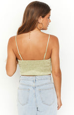 Jaid Green Corset Crop Top Image
