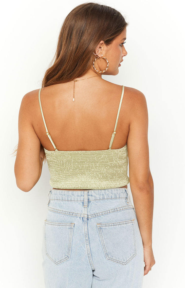 Jaid Green Corset Crop Top Image