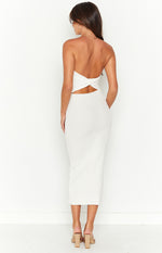 Jessica White Twist Front Midi Dress Image