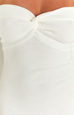 Jessica White Twist Front Midi Dress Image