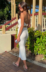 Jessica White Twist Front Midi Dress Image