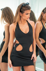 Jorja Black Halter Mini Dress Image