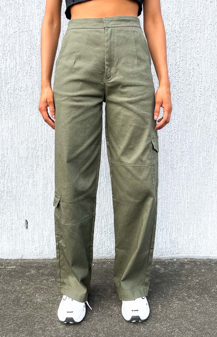 Josie Khaki Cargo Pants Image