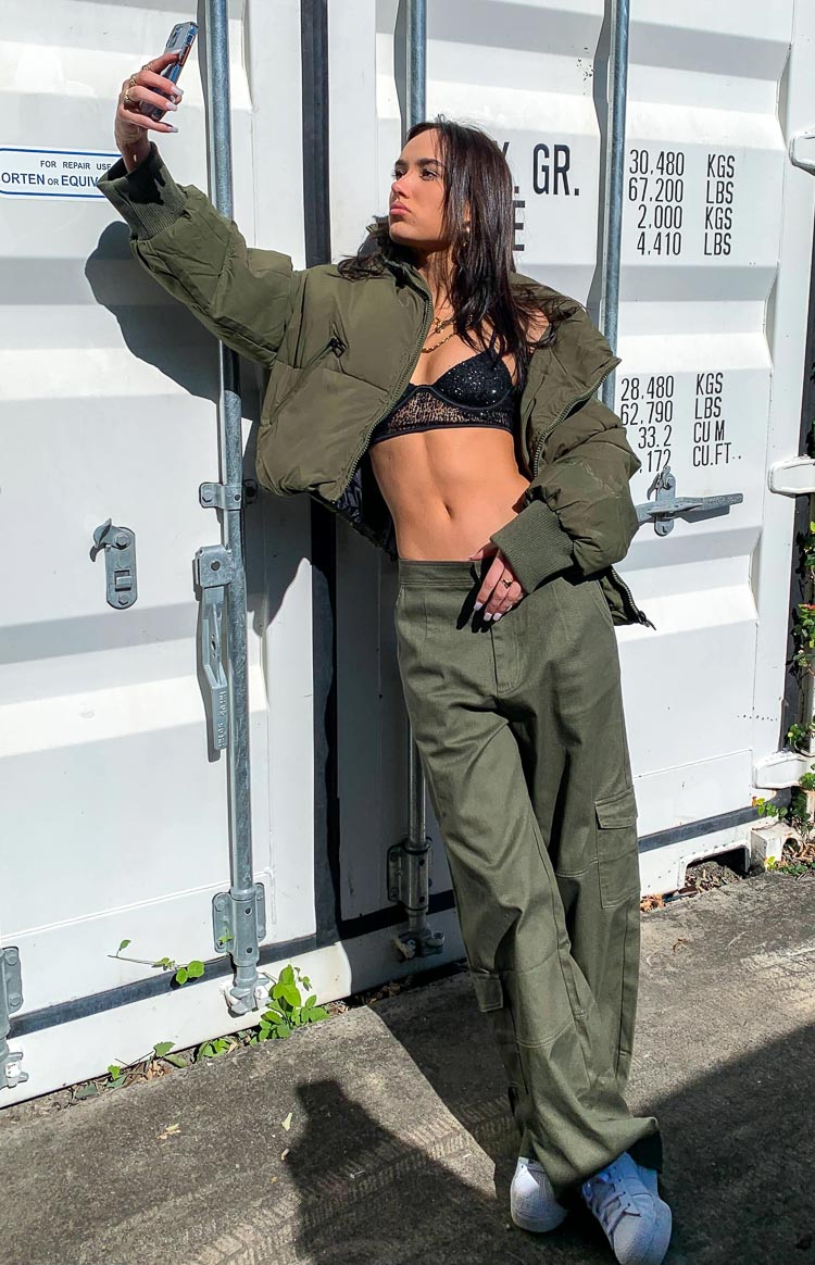 Josie Khaki Cargo Pants Image