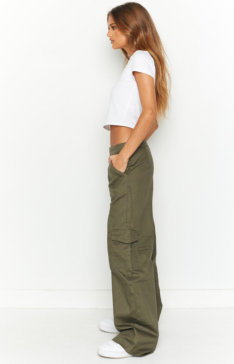 Josie Khaki Cargo Pants Image