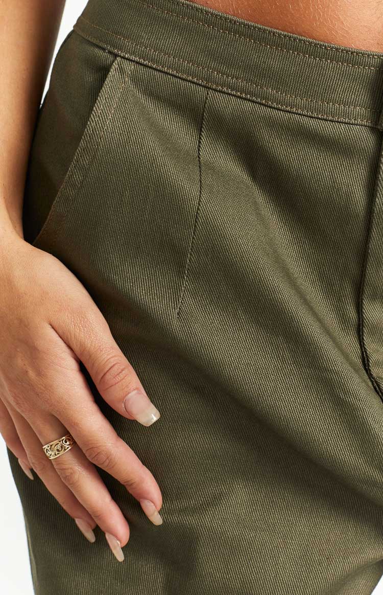 Josie Khaki Cargo Pants Image