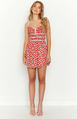 Kandi Red Floral Mini Dress Image