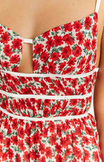 Kandi Red Floral Mini Dress Image