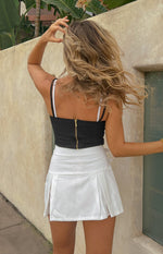 Karlee White Buckle Mini Skirt Image