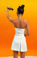 Karlee White Buckle Mini Skirt Image