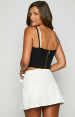 Karlee White Buckle Mini Skirt Image