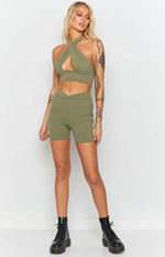 Lost City Crop Top Khaki Image
