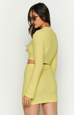 Lizzy Lemon Waffle Mini Skirt Image