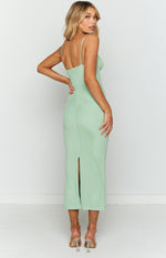 Long Island Green Midi Mesh Dress Image