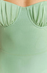 Long Island Green Midi Mesh Dress Image