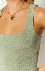 Lottie Khaki Knit Maxi Dress Image