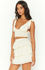 Madelyn Cream Mini Skirt Image