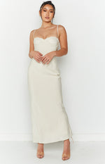 Mariana Cream Lace Bust Midi Dress Image