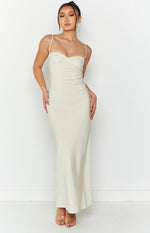 Mariana Cream Lace Bust Midi Dress Image