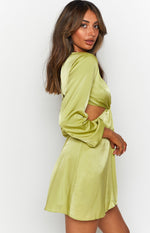 Mars Twist Mini Dress Green Image