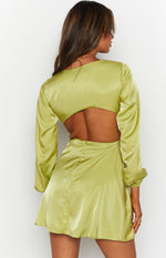 Mars Twist Mini Dress Green Image