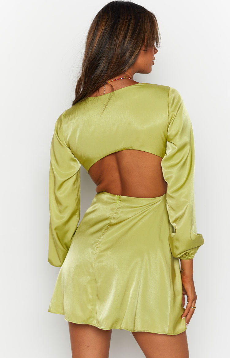 Mars Twist Mini Dress Green Image