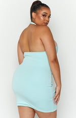 Mia Cross Neck Dress Blue Image