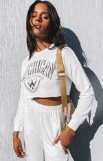 Michigan Camp Two Piece Lounge Set White Image