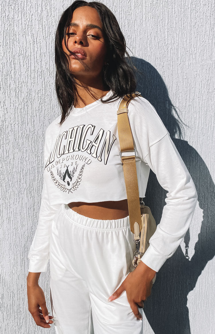 Michigan Camp Two Piece Lounge Set White Image