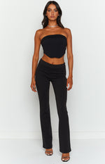 Noela Black Low Rise Pants Image