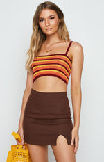 Nova Orange Crochet Top Image